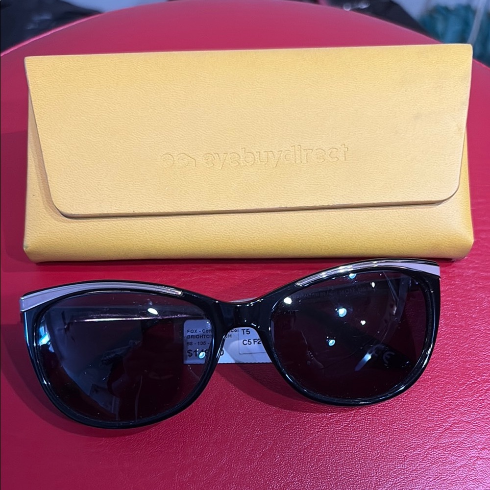 Corrine McCormack Black Sunglasses with Case